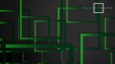 Vektör Modern Soyut Kareler Arka Planlar . siyah yeşil degrade ile. eps 10 şablonu
