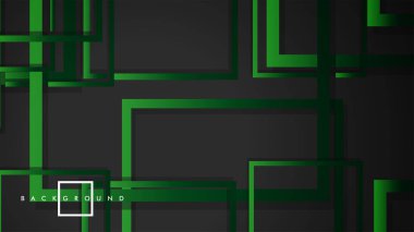 Vektör Modern Soyut Kareler Arka Planlar . siyah yeşil degrade ile. eps 10 şablonu