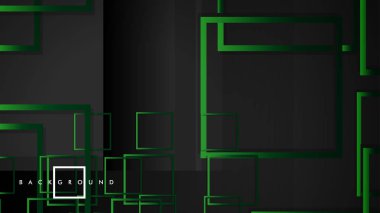 Vektör Modern Soyut Kareler Arka Planlar . siyah yeşil degrade ile. eps 10 şablonu