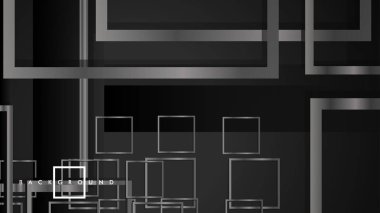 Vektör Modern Soyut Kareler Arka Planlar . siyah ve gri metal renk degradesi ile. eps 10 şablonu