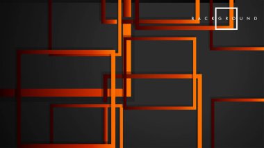 Vektör Modern Soyut Kareler Arka Planlar . siyah kırmızı turuncu degrade ile. eps 10 şablonu