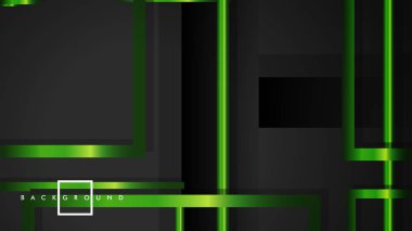 Vektör Modern Soyut Kareler Arka Planlar . siyah ve yeşil metal renk degradesi ile. eps 10 şablonu
