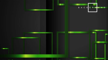 Vektör Modern Soyut Kareler Arka Planlar . siyah ve yeşil metal renk degradesi ile. eps 10 şablonu