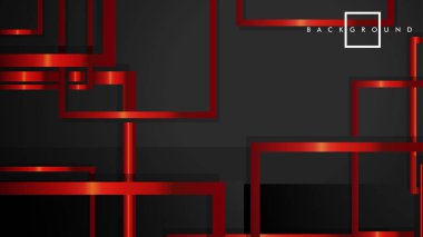 Vektör Modern Soyut Kareler Arka Planlar . siyah ve kırmızı metal renk degradesi ile. eps 10 şablonu