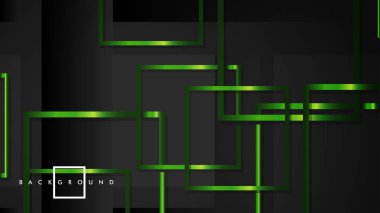 Vektör Modern Soyut Kareler Arka Planlar . siyah ve yeşil metal renk degradesi ile. eps 10 şablonu