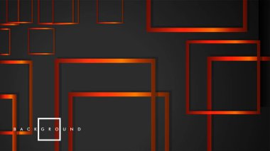 Vektör Modern Soyut Kareler Arka Planlar . siyah turuncu degrade ile. eps 10 şablonu