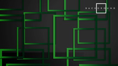 Vektör Modern Soyut Kareler Arka Planlar . siyah yeşil degrade ile. eps 10 şablonu
