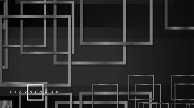 Vektör Modern Soyut Kareler Arka Planlar . siyah ve gri metal renk degradesi ile. eps 10 şablonu