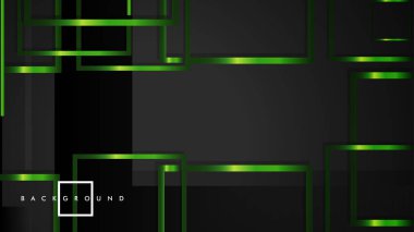 Vektör Modern Soyut Kareler Arka Planlar . siyah ve yeşil metal renk degradesi ile. eps 10 şablonu