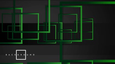 Vektör Modern Soyut Kareler Arka Planlar . siyah yeşil degrade ile. eps 10 şablonu