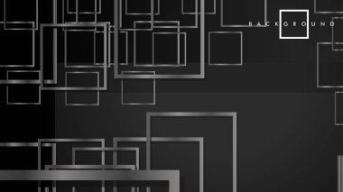 Vektör Modern Soyut Kareler Arka Planlar . siyah ve gri metal renk degradesi ile. eps 10 şablonu