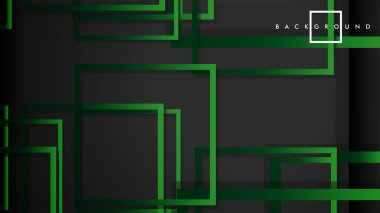 Vektör Modern Soyut Kareler Arka Planlar . siyah yeşil degrade ile. eps 10 şablonu