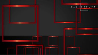 Vektör Modern Soyut Kareler Arka Planlar . siyah ve kırmızı metal renk degradesi ile. eps 10 şablonu