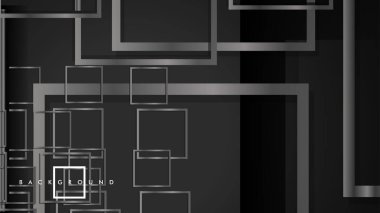 Vektör Modern Soyut Kareler Arka Planlar . siyah ve gri metal renk degradesi ile. eps 10 şablonu