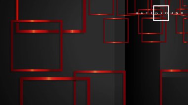 Vektör Modern Soyut Kareler Arka Planlar . siyah ve kırmızı metal renk degradesi ile. eps 10 şablonu