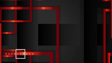 Vektör Modern Soyut Kareler Arka Planlar . siyah ve kırmızı metal renk degradesi ile. eps 10 şablonu