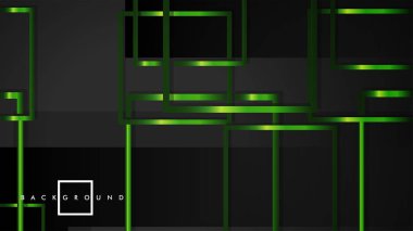 Vektör Modern Soyut Kareler Arka Planlar . siyah ve yeşil metal renk degradesi ile. eps 10 şablonu