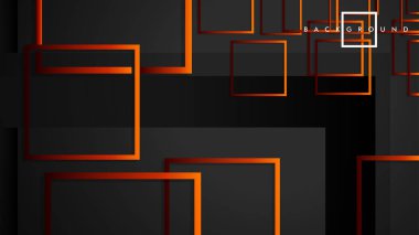 Vektör Modern Soyut Kareler Arka Planlar . siyah kırmızı turuncu degrade ile. eps 10 şablonu