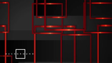 Vektör Modern Soyut Kareler Arka Planlar . siyah ve kırmızı metal renk degradesi ile. eps 10 şablonu