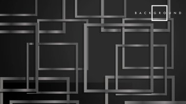 Vektör Modern Soyut Kareler Arka Planlar . siyah ve gri metal renk degradesi ile. eps 10 şablonu