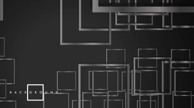 Vektör Modern Soyut Kareler Arka Planlar . siyah ve gri metal renk degradesi ile. eps 10 şablonu