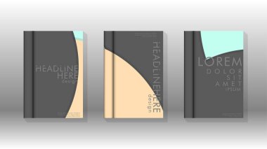 Kurumsal iş yıllık rapor kitap kapağı broşür el ilanı posteri için soyut düşük daire şekil arka plan. Eps10 vektör şablonu