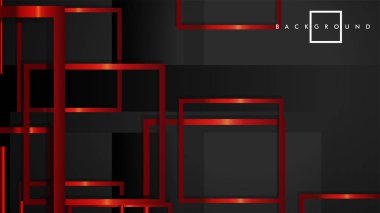 Vektör Modern Soyut Kareler Arka Planlar . siyah ve kırmızı metal renk degradesi ile. eps 10 şablonu