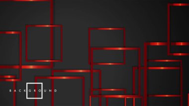 Vektör Modern Soyut Kareler Arka Planlar . siyah ve kırmızı metal renk degradesi ile. eps 10 şablonu