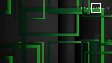 Vektör Modern Soyut Kareler Arka Planlar . siyah yeşil degrade ile. eps 10 şablonu