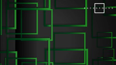 Vektör Modern Soyut Kareler Arka Planlar . siyah yeşil degrade ile. eps 10 şablonu