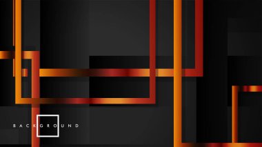 Vektör Modern Soyut Kareler Arka Planlar . siyah ve metal renk degradesi ile. eps 10 şablonu