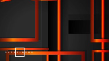 Vektör Modern Soyut Kareler Arka Planlar . siyah turuncu degrade ile. eps 10 şablonu