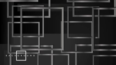 Vektör Modern Soyut Kareler Arka Planlar . siyah ve gri metal renk degradesi ile. eps 10 şablonu