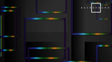 Modern Soyut Vektör Kutusu Arka Plan. renkli degrade şeritler ile. eps 10 şablonu