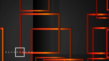 Vektör Modern Soyut Kareler Arka Planlar . siyah turuncu degrade ile. eps 10 şablonu