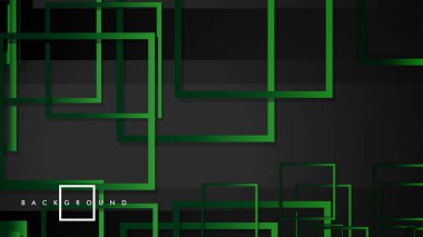 Vektör Modern Soyut Kareler Arka Planlar . siyah yeşil degrade ile. eps 10 şablonu