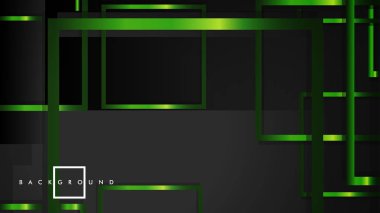 Vektör Modern Soyut Kareler Arka Planlar . siyah ve yeşil metal renk degradesi ile. eps 10 şablonu