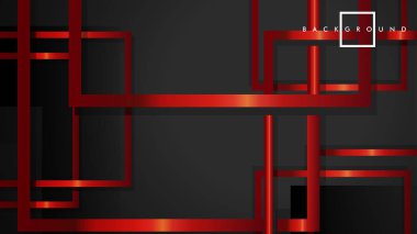 Vektör Modern Soyut Kareler Arka Planlar . siyah ve kırmızı metal renk degradesi ile. eps 10 şablonu