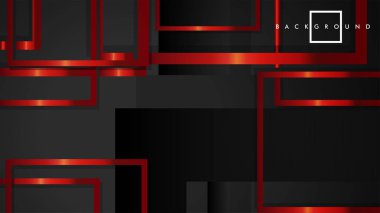Vektör Modern Soyut Kareler Arka Planlar . siyah ve kırmızı metal renk degradesi ile. eps 10 şablonu