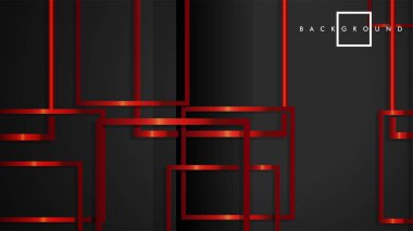 Vektör Modern Soyut Kareler Arka Planlar . siyah ve kırmızı metal renk degradesi ile. eps 10 şablonu