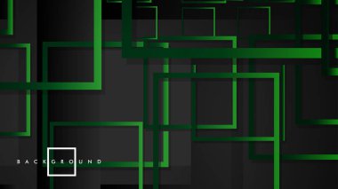 Vektör Modern Soyut Kareler Arka Planlar . siyah yeşil degrade ile. eps 10 şablonu