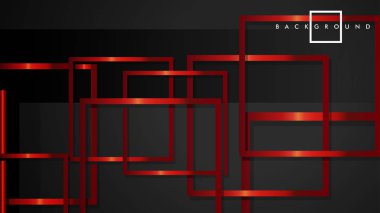 Vektör Modern Soyut Kareler Arka Planlar . siyah ve kırmızı metal renk degradesi ile. eps 10 şablonu