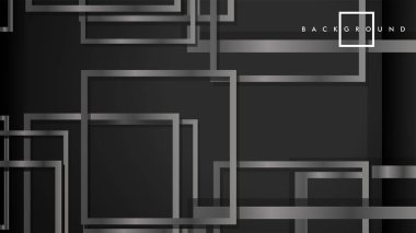 Vektör Modern Soyut Kareler Arka Planlar . siyah ve gri metal renk degradesi ile. eps 10 şablonu