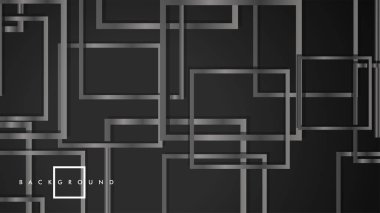Vektör Modern Soyut Kareler Arka Planlar . siyah ve gri metal renk degradesi ile. eps 10 şablonu