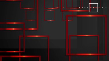 Vektör Modern Soyut Kareler Arka Planlar . siyah ve kırmızı metal renk degradesi ile. eps 10 şablonu