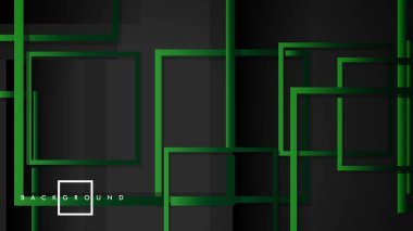 Vektör Modern Soyut Kareler Arka Planlar . siyah yeşil degrade ile. eps 10 şablonu