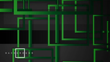 Vektör Modern Soyut Kareler Arka Planlar . siyah yeşil degrade ile. eps 10 şablonu