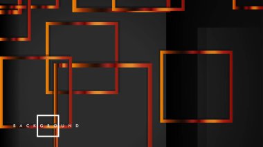 Vektör Modern Soyut Kareler Arka Planlar . siyah ve metal renk degradesi ile. eps 10 şablonu