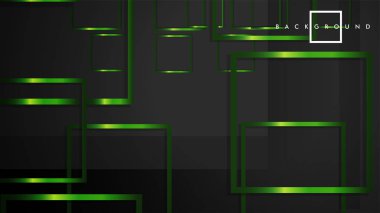 Vektör Modern Soyut Kareler Arka Planlar . siyah ve yeşil metal renk degradesi ile. eps 10 şablonu