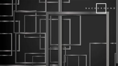 Vektör Modern Soyut Kareler Arka Planlar . siyah ve gri metal renk degradesi ile. eps 10 şablonu